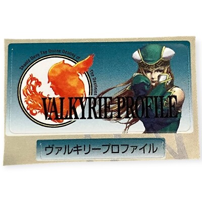 Sony PlayStation 1 PS1 Valkyrie Profile Official Square Enix Memory Card Sticker