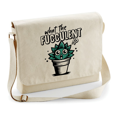 What the Fucculent Sukkulente Kaktus Lustig Cartoon Umhängetasche Messenger Bag