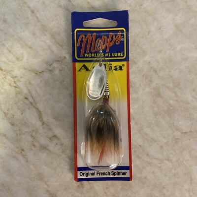Mepps Aglia Dressed Treble Fishing Lure, 1/4-Ounce, Silver/Brown Tail -B3ST S-BR