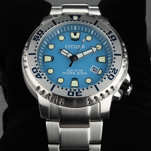Pre-owned Citizen Promaster Marine Eco Drive Divers 200m Ocean Blue Bn0165-55l Mens Watch