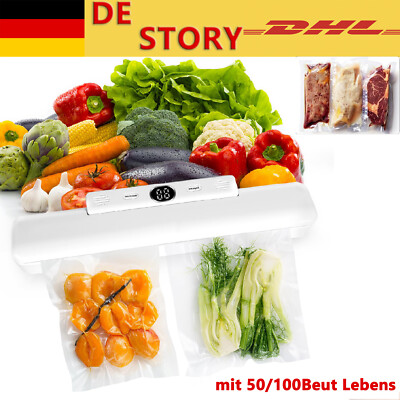 Vacuum Sealer Vakuumierer Folienschweißgerät Lebensmittel mit 50/100 Beutel