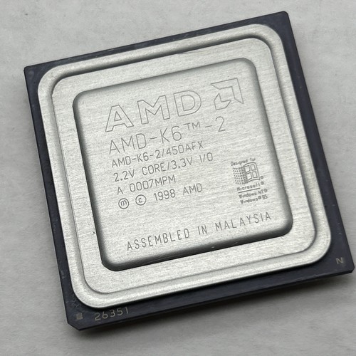 AMD AMD-K6-2 450AFX CPU Super Socket 7 2.2v core 3.3v K6-II