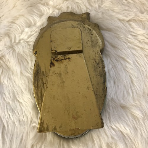 Antique Barbola Oval Beveled Mirror Gesso Flowers Table Top c.1930s FLWRS