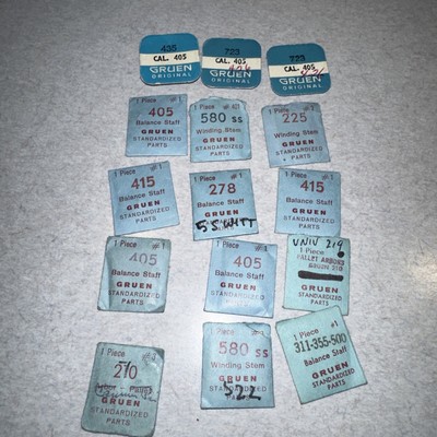 Vintage Lot of 15 NOS Gruen Mainsprings Watch Parts #2