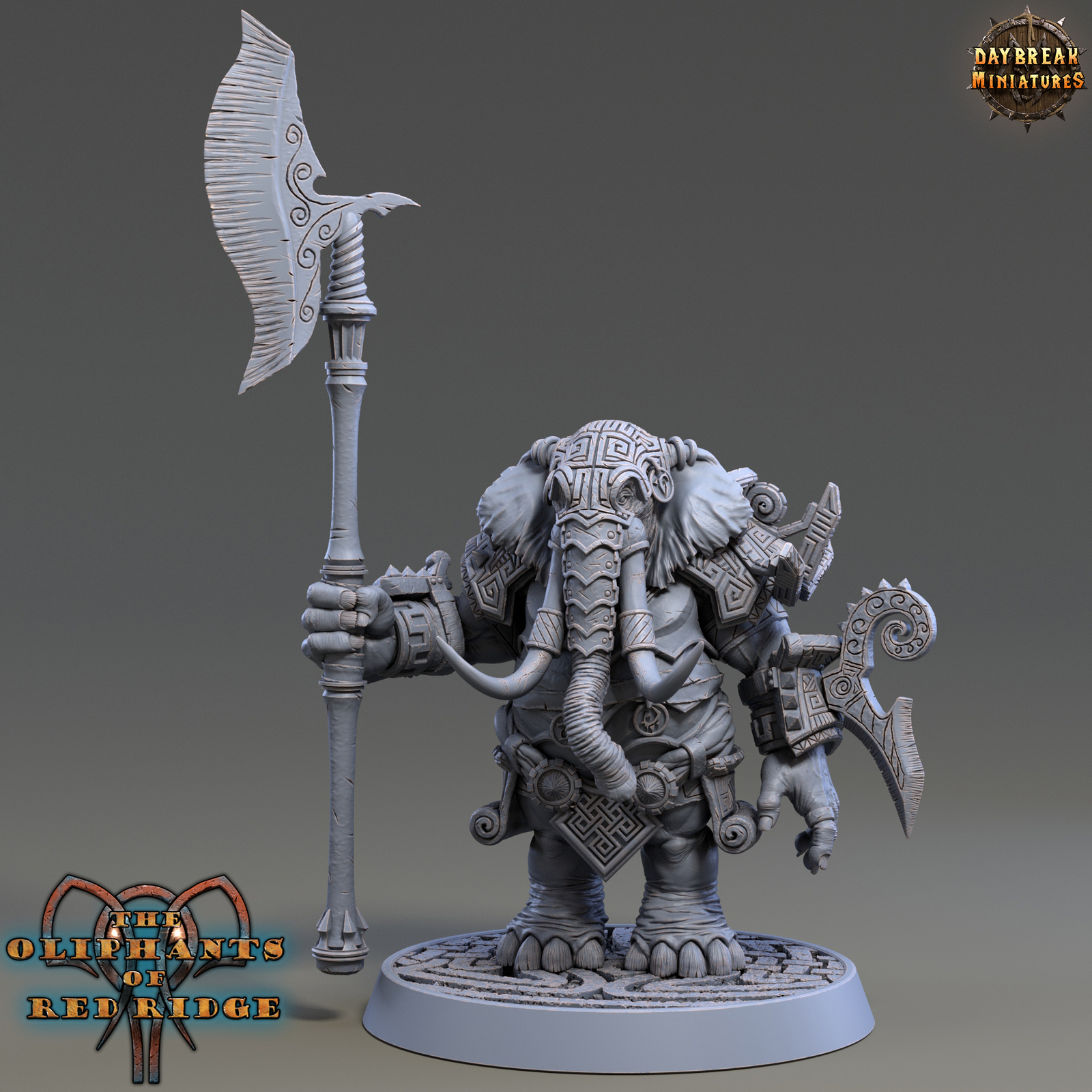 Elephant Man Amarula, D&D Wargaming Fantasy Beastmen Elephant Miniature 32mm