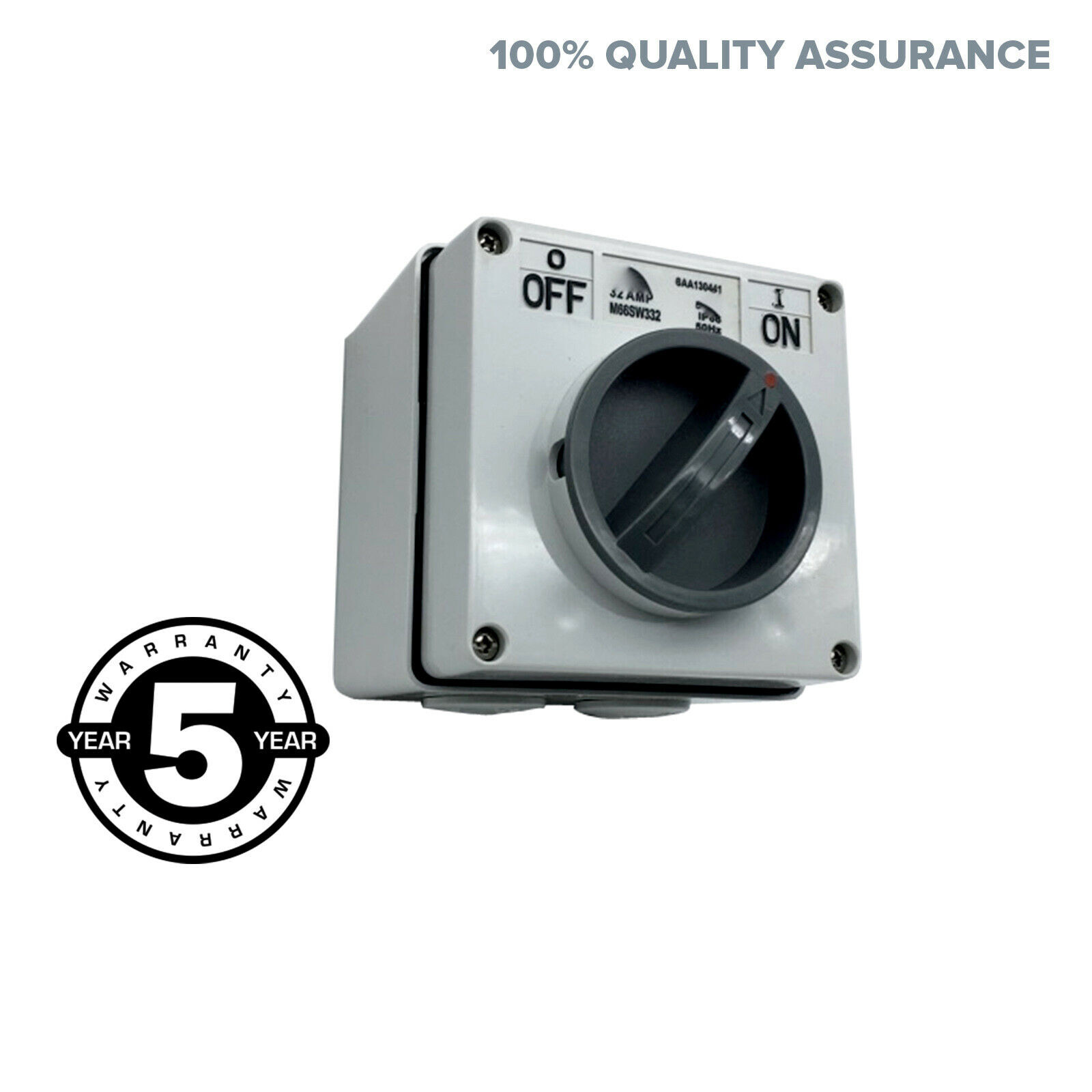 32A AMP Single 1 Phase Isolator Switch IP66 Waterproof Industrial Pole