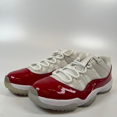 Jordan 11 Retro Low Cherry 2016 White Varsity Red 528895-102 Mens Size 9.5