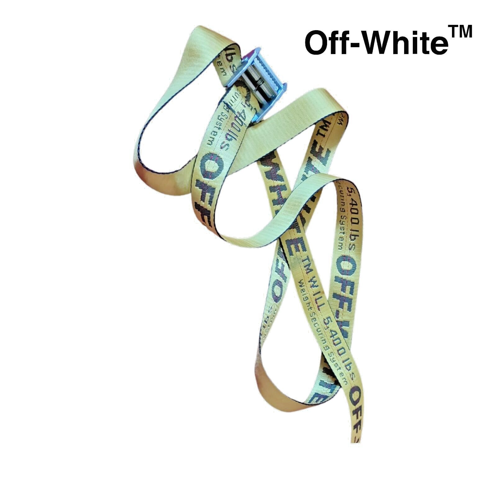 OFF-WHITE 2.0 Industrial Belt Yellow/Black | eBay