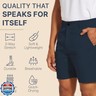 BLUE CHILL Men's Golf Dress Shorts Flat Front Hybrid 7 Inch Lightweight Quick Dry Chino Casual with Pockets Navy 34