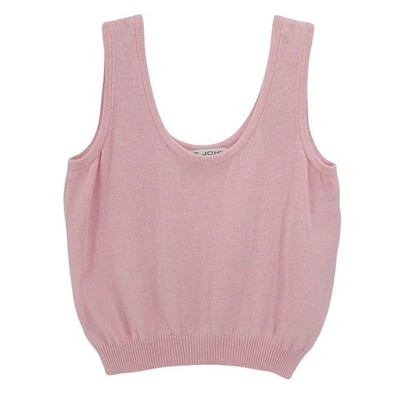 ST. JOHN Collection Pink Santana Knit Tank Top Size LARGE - Tiny stain!