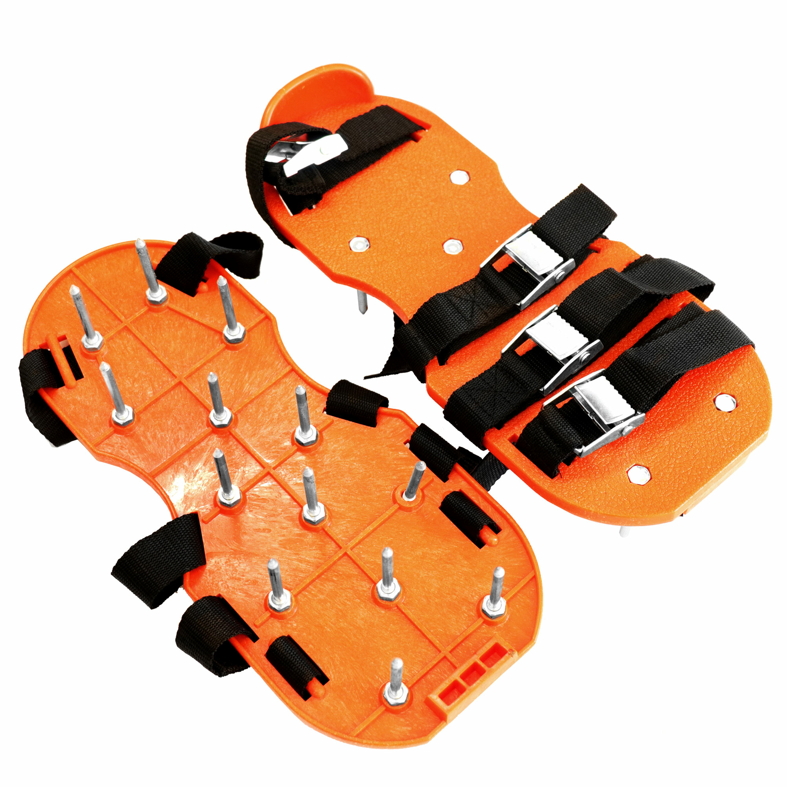 GRÜNTEK Rasenlüfter-Nagelschuhe mit 4 Klemmriemen und rostfreien Dornen 