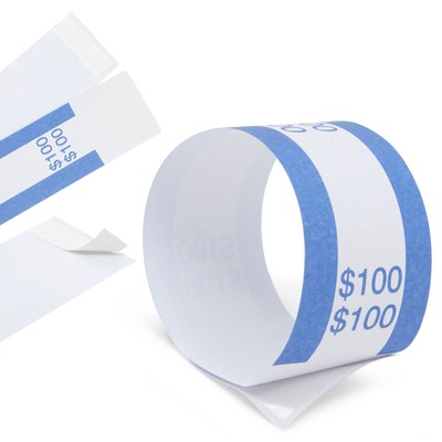 300 Pack Self-Adhesive Money Bands for Cash, ABA Standard Colors, 7.75 x 1.25 In