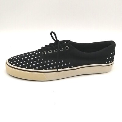 Carbon Elements Womens Sneaker Black White Lace Up Front Flat Heel Cushion Sz 12