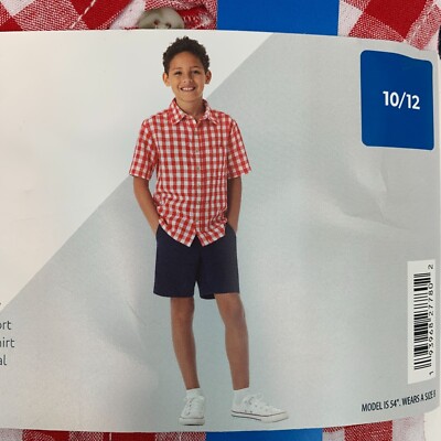Member's Mark 2-pk Outfit Boys Youth 10/12 Red White Shirt and Blue Shorts Set