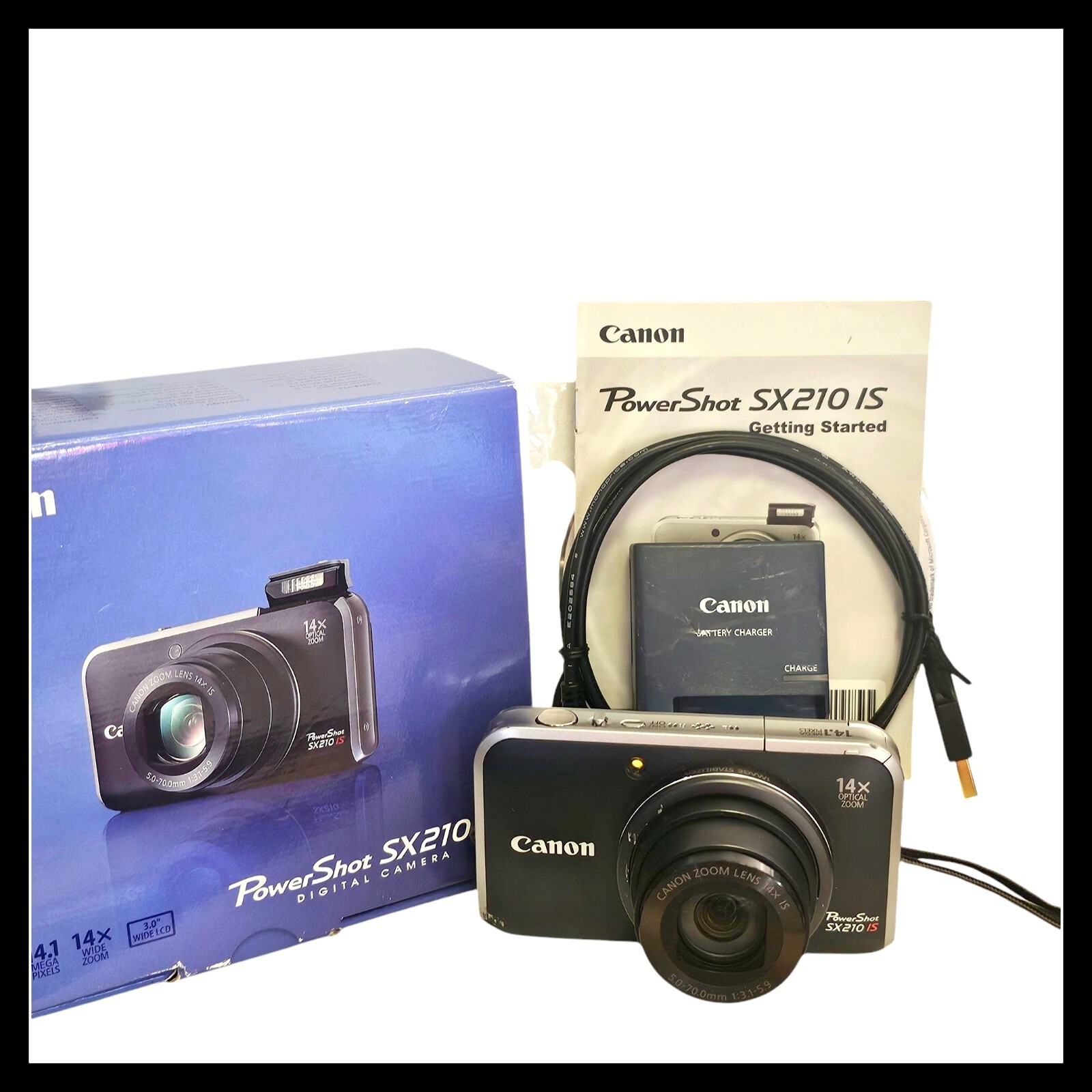 ジャンク品　Canon PowerShot SX210 IS Canon PowerShot SX210 IS 14.1MP Digital Camera Black 16 GB