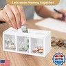 Wooden Piggy Bank for Kids, Money Saving Box for Adults, Kids Banks for Bills and Coins, Boys and Girls Piggy Bank, Visualized Saving Box Boalord for Bedroom, Living Room, Laundry Room, Countertop