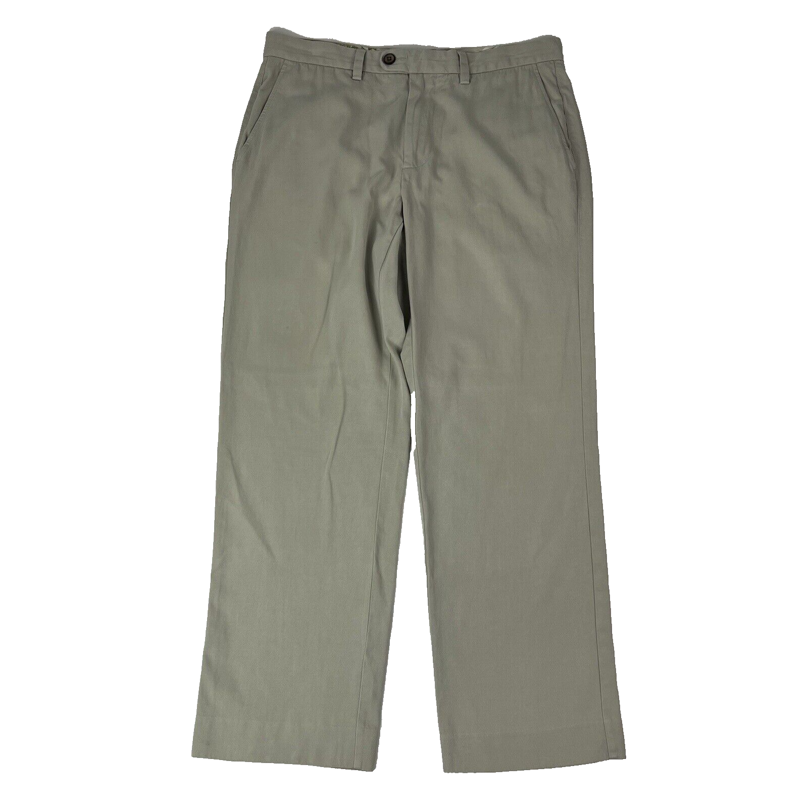 Tommy Bahama Tan Pure Silk Cotton Flat Front Straight Pants Mens Size 33X30