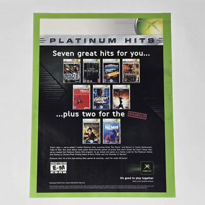 Xbox Platinum Hits Brute Force Matrix 007 Print Ad/Poster Official Promo Art