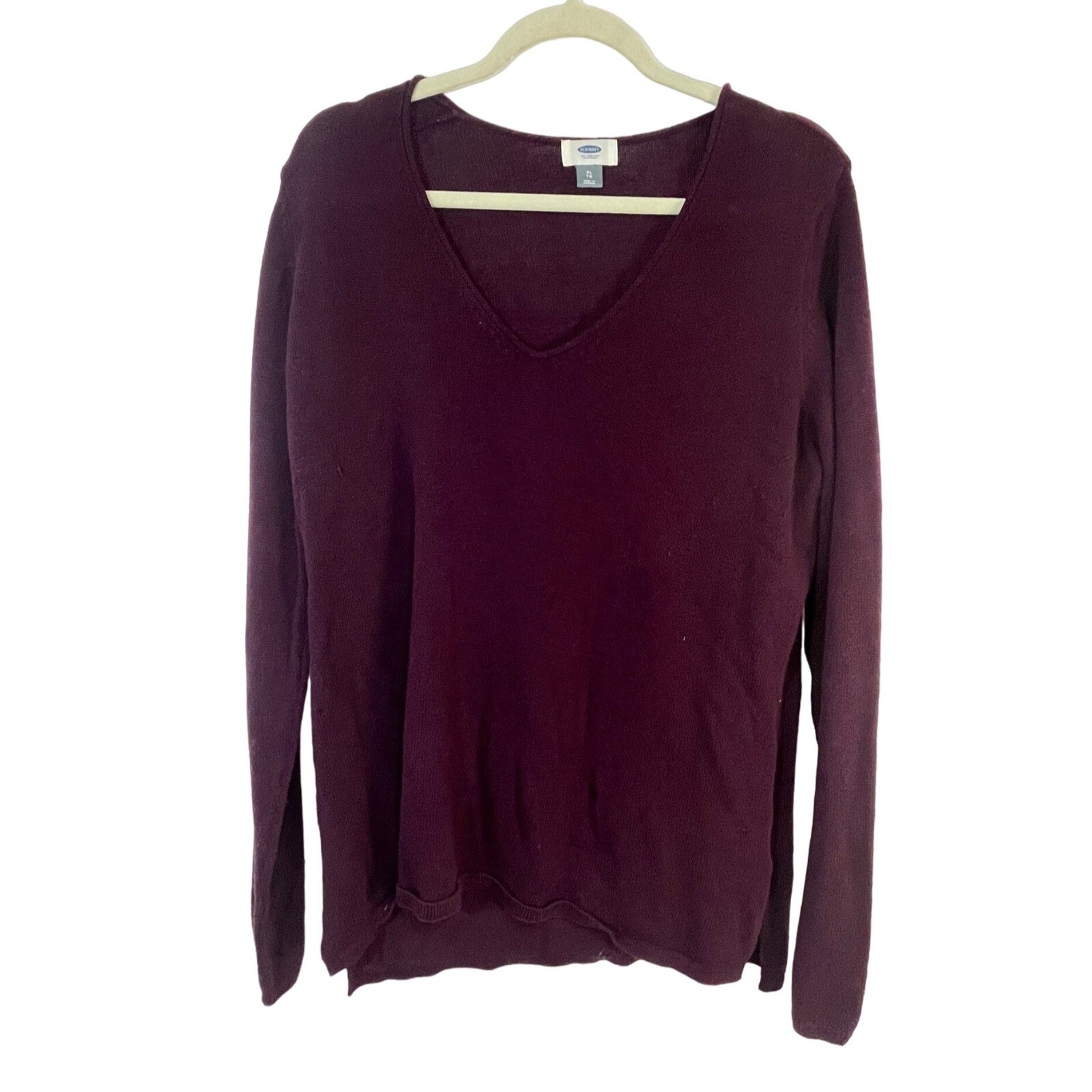 old navy sweater knit long sleeve purple v-neck high low old navy sweater knit long sleeve purple v-neck high low