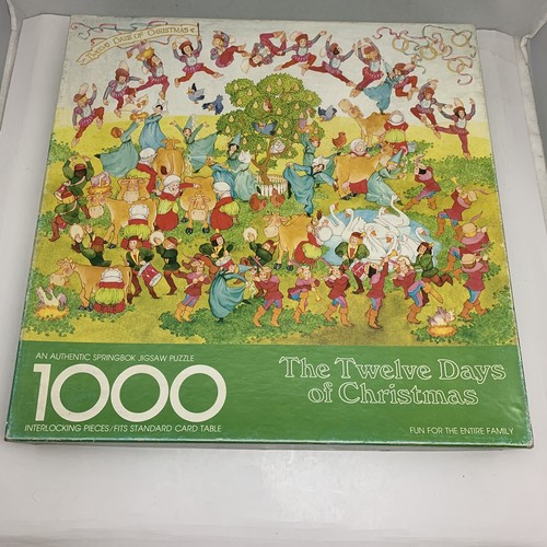 IS18中◯● Bazar de los SUEÑOSページ●◯ Vintage Springbok The Twelve 12 Days Of Christmas 1000 pc Jigsaw