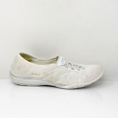 

Skechers Womens Breathe Easy Relaxed Fit 23045 Белая повседневная обувь Кроссовки Размер 9, Белый, Breathe Easy Relaxed Fit