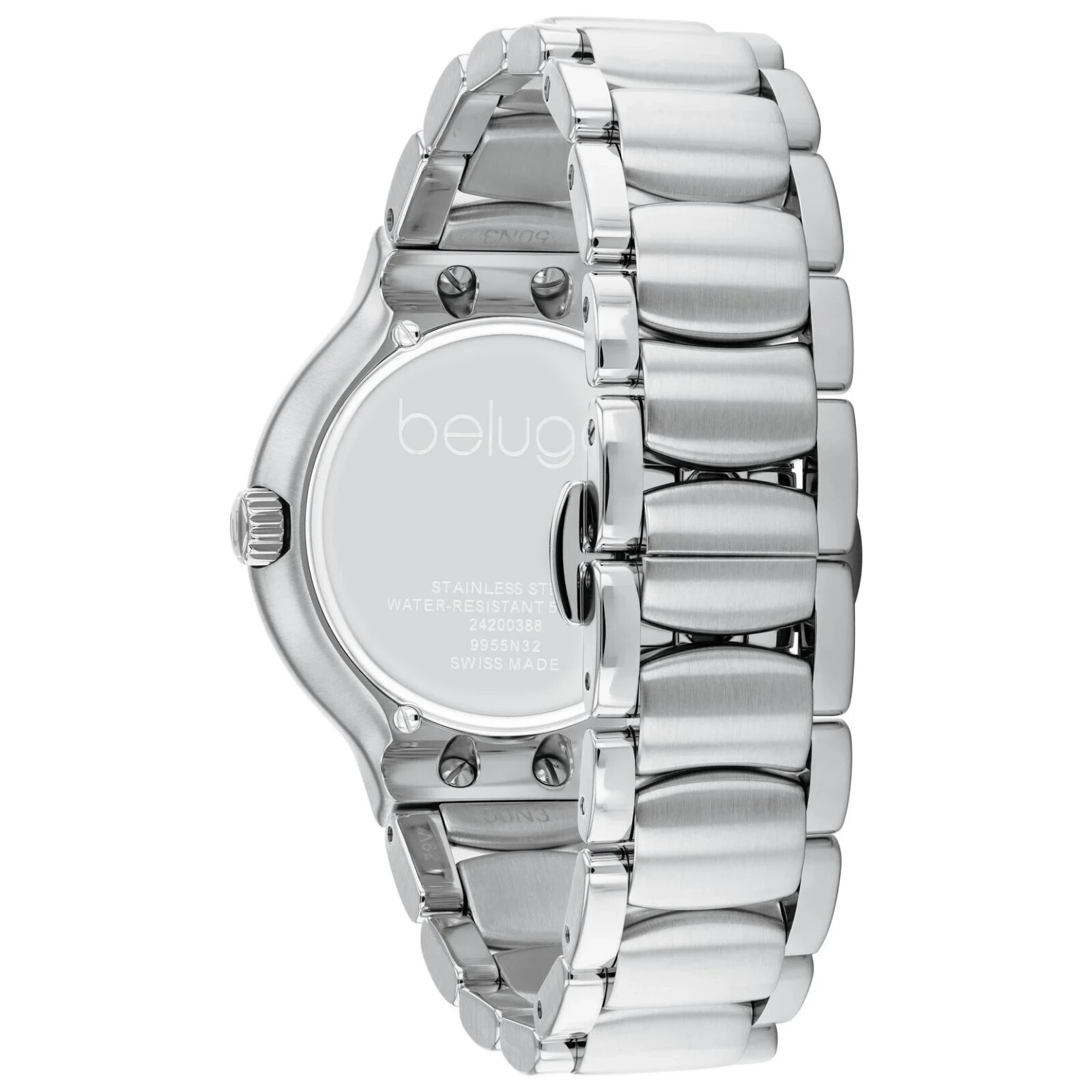 Pre-owned Ebel Beluga Silver Dial 36mm Quartz Stainless Steel Ladies Watch 1216070