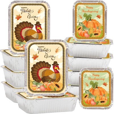 WorldBazaar Thanksgiving Aluminum Food Containers 24PCS Thanks...