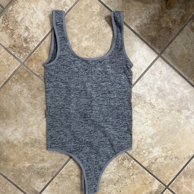 Colsie Ribbed Bodysuit Gray Sz XS 