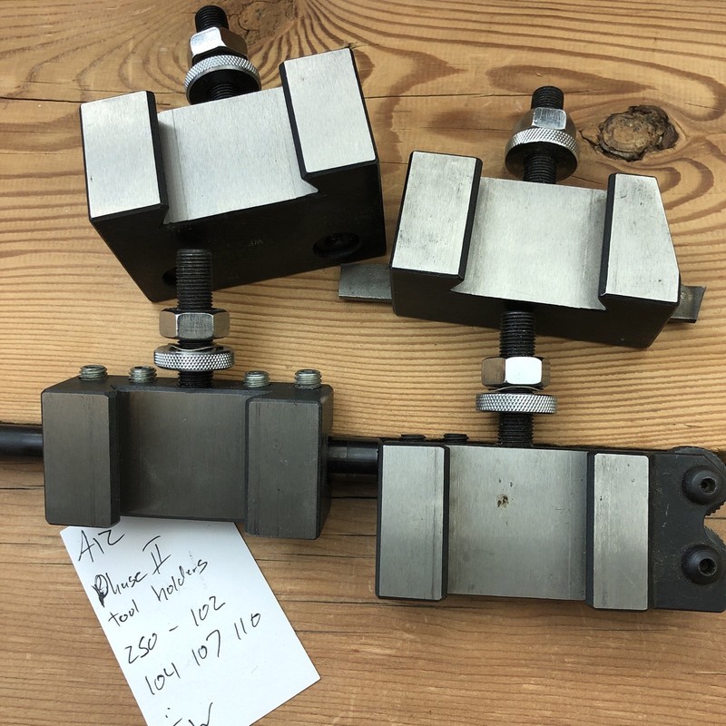 A12 Phase II Tool Holder Set 250-102  250-104  250-107  250-110