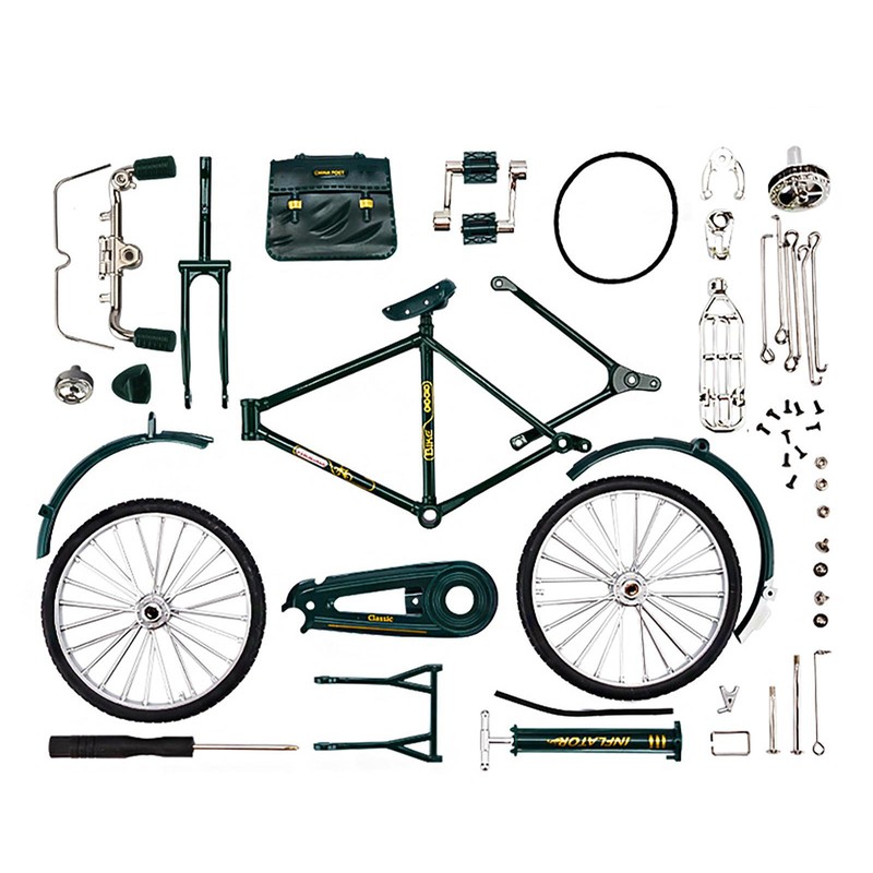 DIY Mini Retro Bicycle Model Alloy Bicycle Miniature Simulation Finger Bike Toy