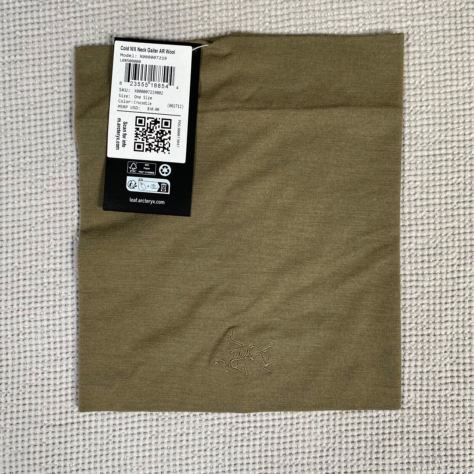 Arc'teryx LEAF Cold WX Neck Gaiter AR Wool - CROCODILE TAN Arc'teryx LEAF Cold WX Neck Gaiter AR Wool - CROCODILE TAN