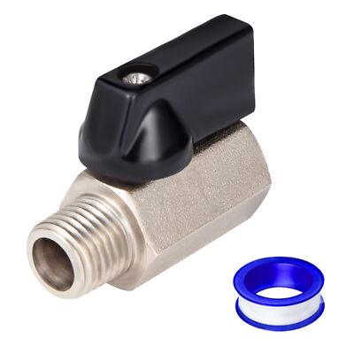 1pc 1/4'' Brass Mini Ball Valve Npt Female X Male Shutoff Valve1/4 Inch Npt Gaswa