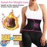AMZBOSS Waist Trainer for Women Lower Belly Fat, Waist Sweat Band for Women, Belly Band Sweat Belt, Stomach Wrap, Body Shaper, Great Gym Accessories for Sauna, Working Out, Fitness, Medium Black/Pink