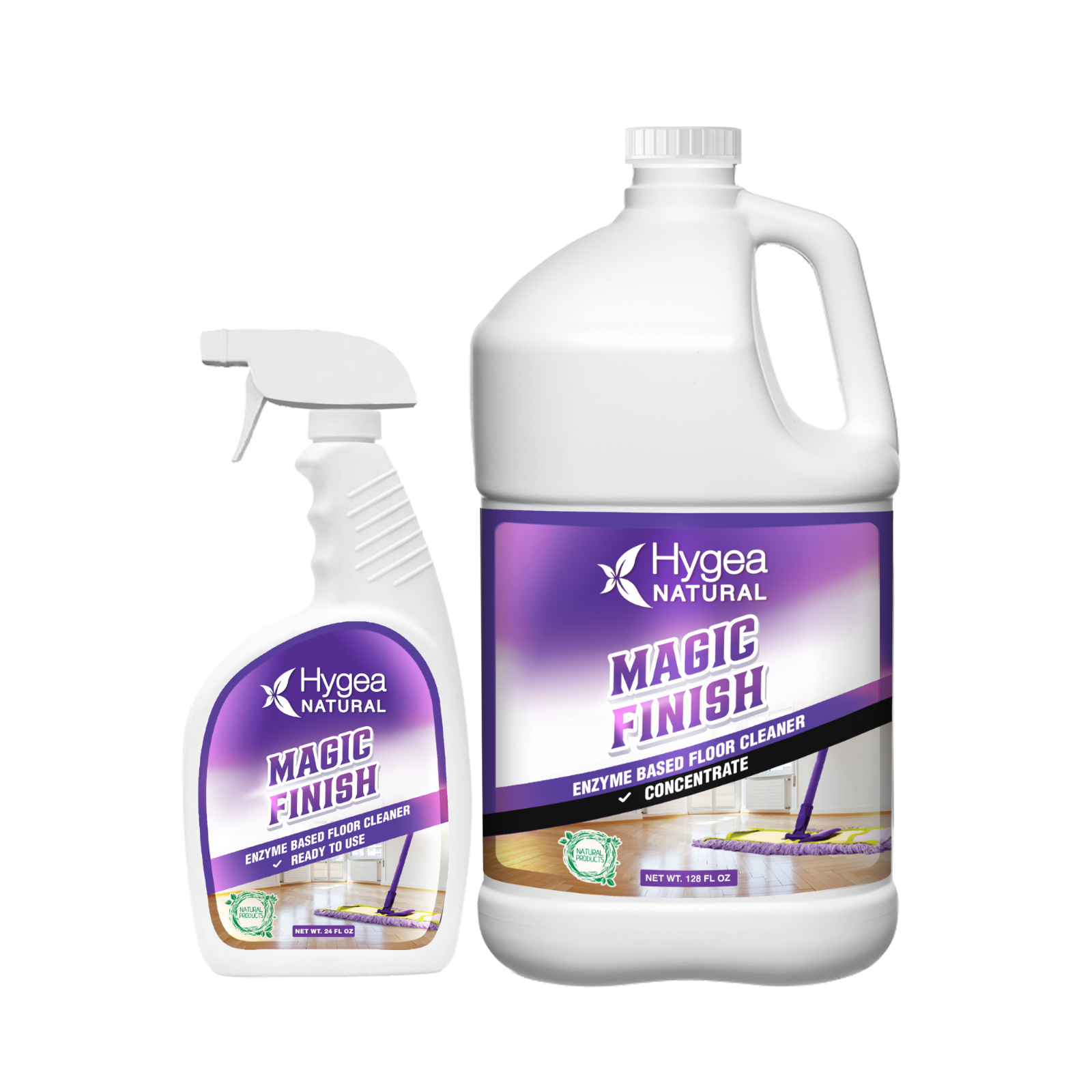 Hygea Natural Magic Finish - Natural Enzyme-Based Floor Cleaner