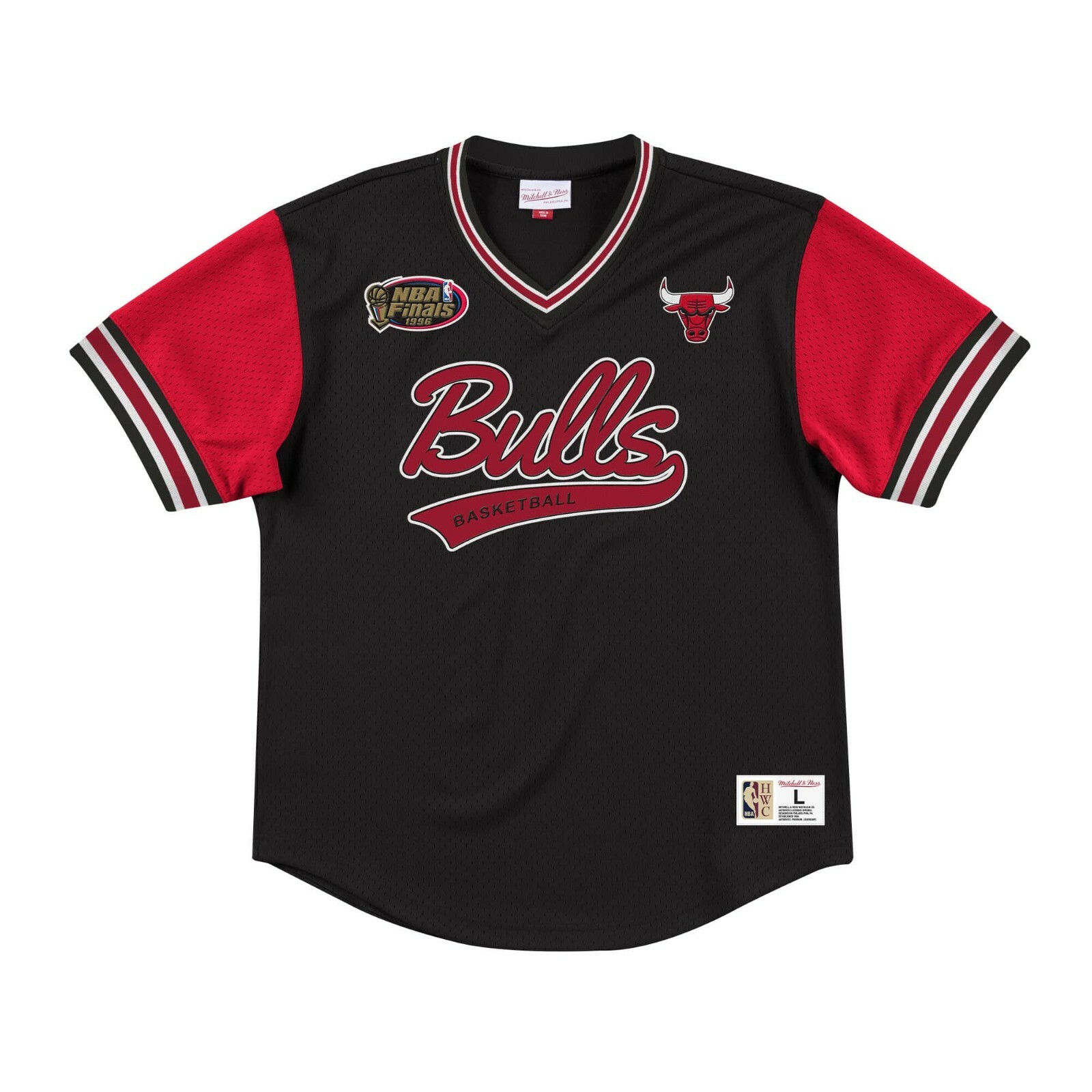 New MITCHELL & NESS Chicago Bulls Black MESH V Neck JERSEY NBA | eBay