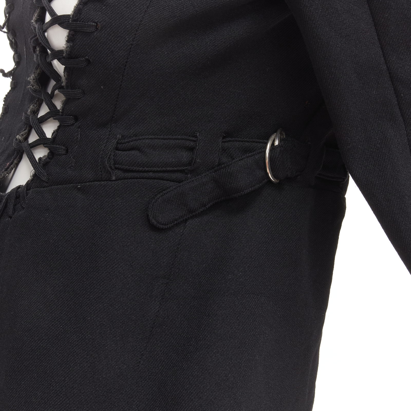 COMME DES GARCONS 2004 Runway black lace eyelet 2-way COMME DES GARCONS 2004 Runway black lace eyelet 2-way