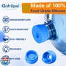 Gofriipai 3 and 5 Gallon Water Jug Cap, Silicone Reusable Replacement Cap, Non Spill Bottle Caps for 55mm Bottle Water Dispenser Caps - Pack of 10