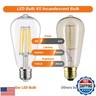LISTOCASA ST21 Vintage LED Edison Bulbs Dimmable,8W(100W Equivalent),ST64 Antique LED Filament Bulbs Warm White,1100LM,E26 Medium Base,Antique Decorative Edison Light Bulbs Clear Glass,6-Pack,2700K