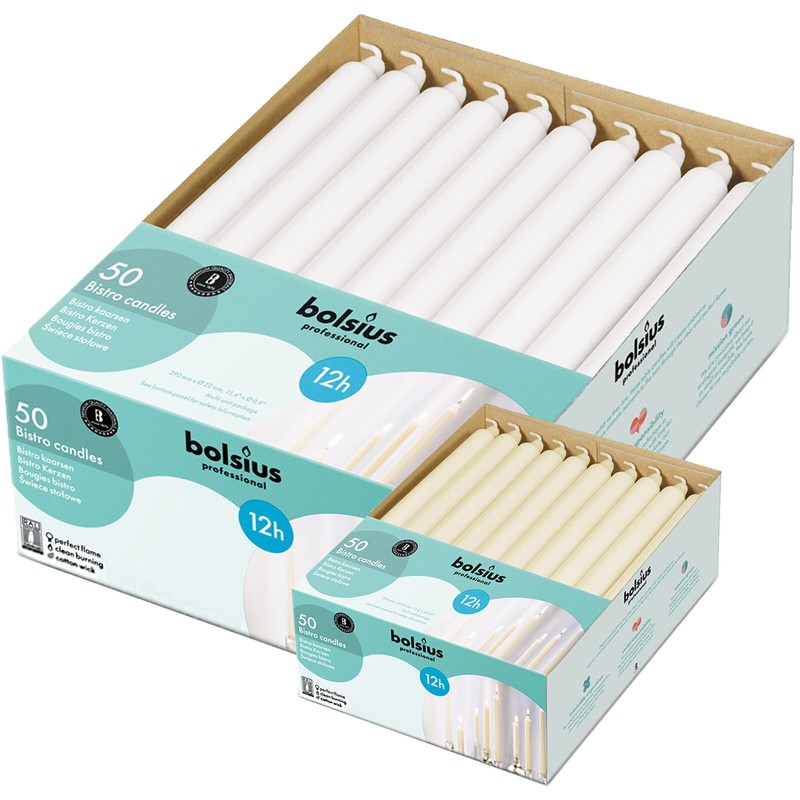 Tafelkerzen Extra Lang 290/22 Mm 50er Pack Bolsius-Haushaltskerzen Ral QualitÃ¤T