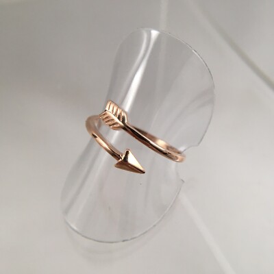 Arrow Ring 14k Rose Gold Plate Vermeil Sterling Silver Wrap Around | Size 10