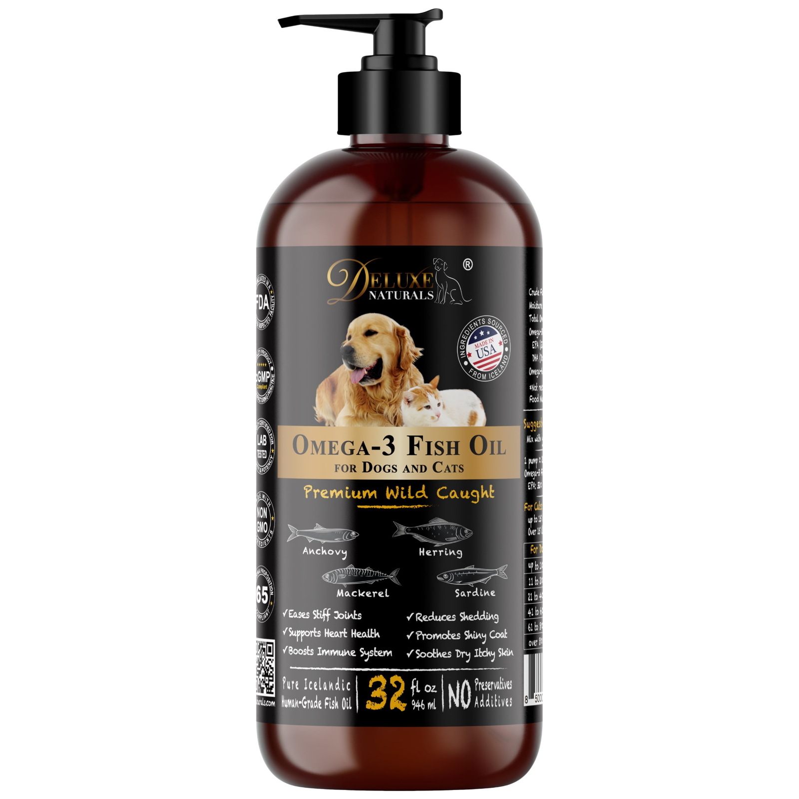 For Dogs And Cats With All Natural Omega-3 Epa Dha Fatty Aci