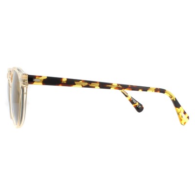 Pre-owned Oliver Peoples Sunglasses Gregory Peck 5217 1485w4 Honey Dark Brown Gold Mirror