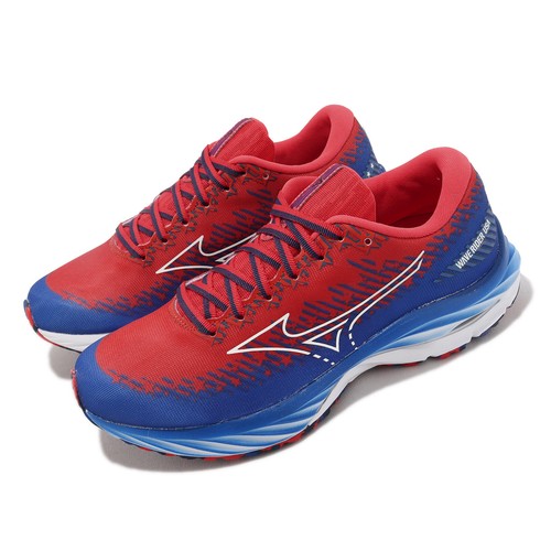 

Женские беговые кроссовки Mizuno Wave Rider 27 USA Blue Red J1GD2352-24, Синий, Wave Rider 27
