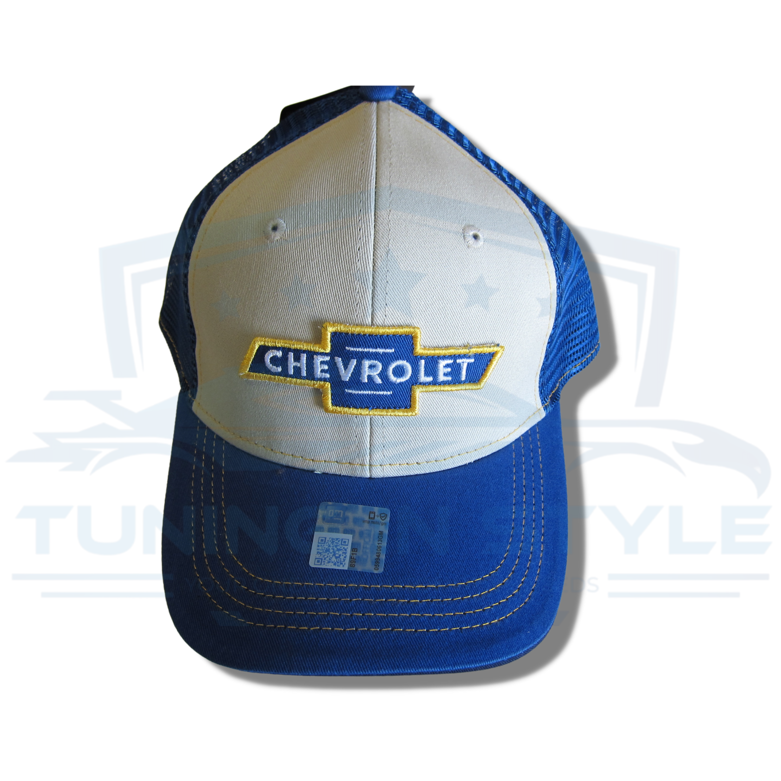 Retro Chevy Bowtie Emblem Embroidered Logo Baseball Cap Blue