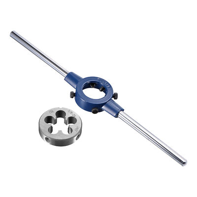Round Die Stock Handle Wrench Set 5/8-24 UNEF Threading Die and 38mm Die Holder