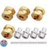 4PCS CrazyHobby Brass RC 12mm Wheel Hubs Extensions Wheel Spacers Hex Drive Adapter for 1/10 RC Crawler Axial SCX10 and SCX10 II 90046 D90 (12mm)