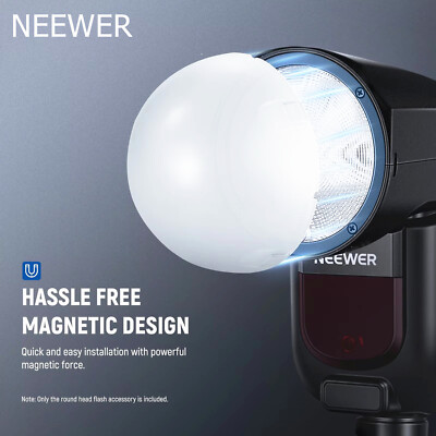 NEEWER M12 Magnetic Dome Diffuser Softbox for Z2 Z1 Round Head Flash Speedlite