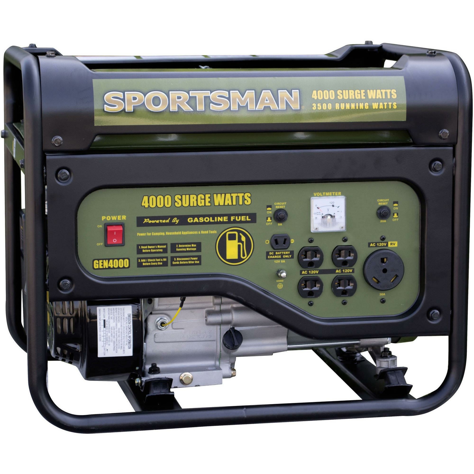 Gas Portable Generator Power Outage Backup Emergency Camping Hunting RV Travel