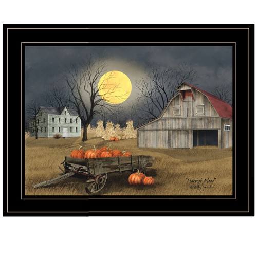 Рисунок на стене кухни Harvest Moon 7 в черной рамке