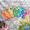Summer Slippers Hanging Sign Shape Welcome Hello Flip Flop Wooden Door Plaque Rustic Wall Sign Yard Indoor Outdoor Garden Decoration with Rope (Welcome)